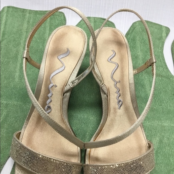 Nina New Gorgeous Gold Heels - Picture 2 of 9